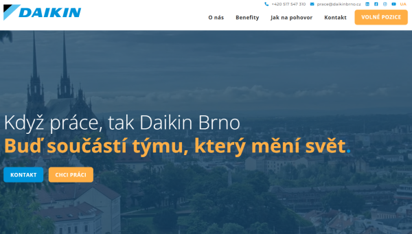 Volná pracovní místa - Daikin brno